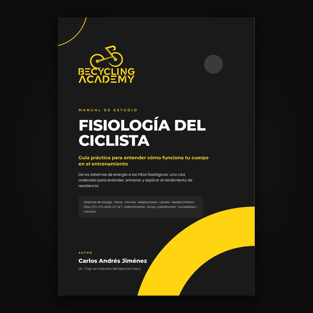 Manual de Estudio: Fisiología del Ciclista - Portada Oficial Becycling Academy
